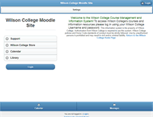 Tablet Screenshot of moodle.wilson.edu